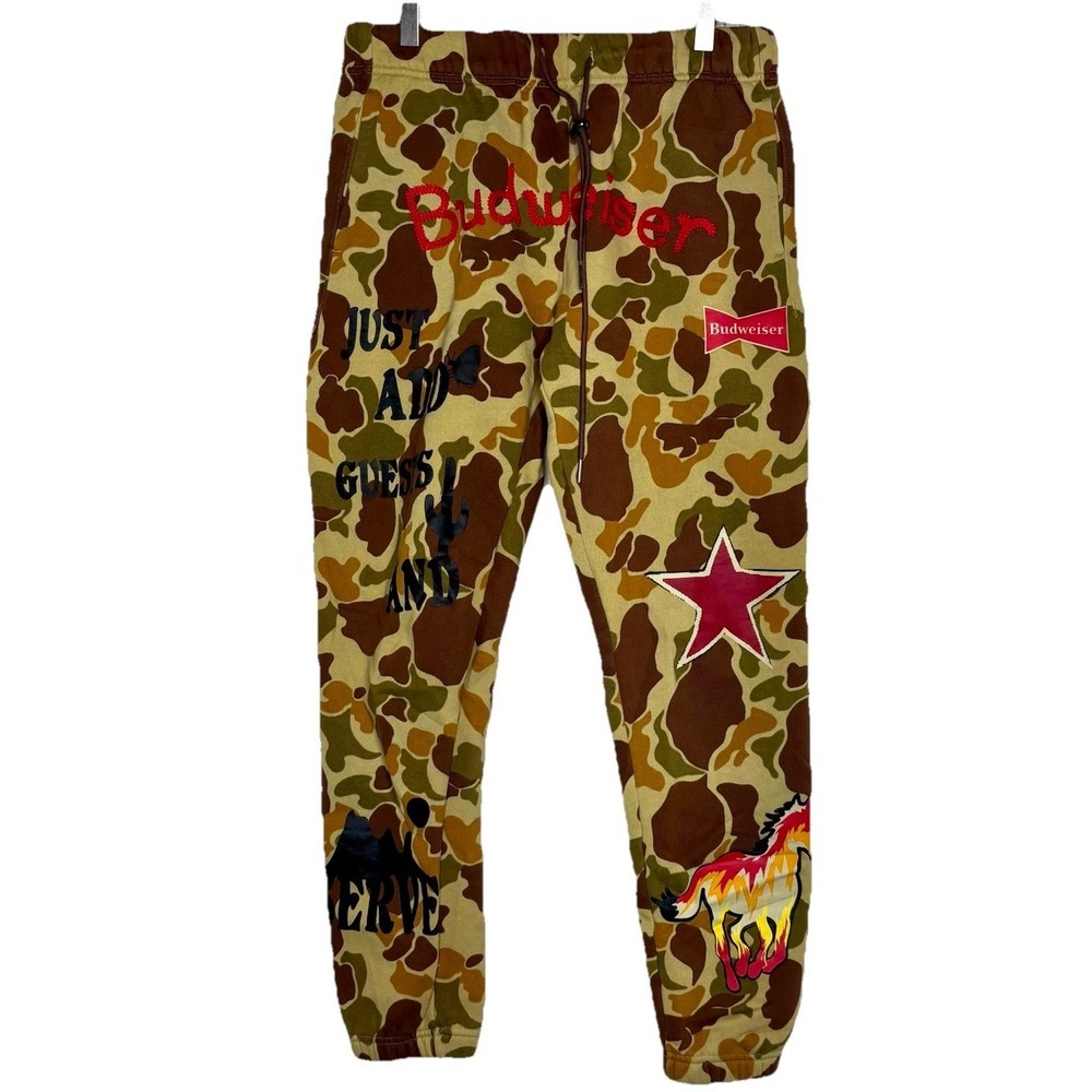 Budweiser PacSun Sweatpants S Camo Graphic Embroidered Duck Camo Joggers Mens